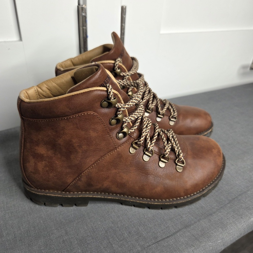 Birkenstock Men's Brown Leather Lace-Up Hiking Ankle Boots Size 8 US / 41 EU - Picture 2 of 11